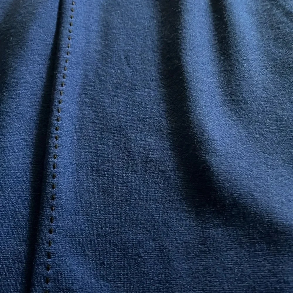 Sangria Royal Blue Sheath Dress V-neck Sleeveless 10P Top Stitching Details. - Picture 12 of 16